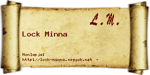 Lock Minna névjegykártya